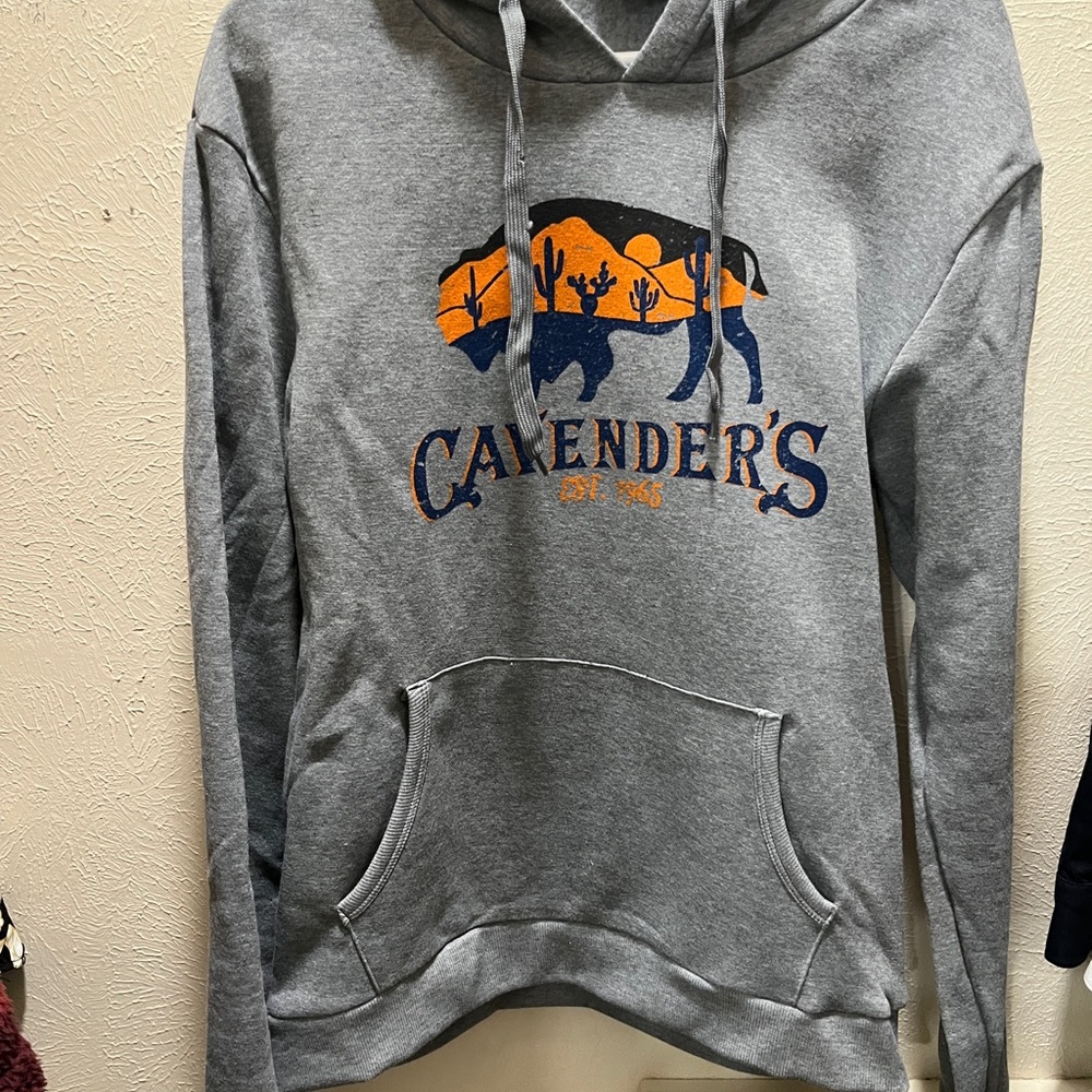 Cavender's Gray Hoodie with Desert Graphic